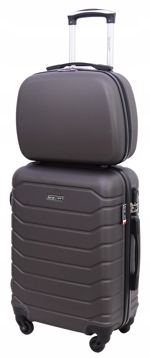 SET OF SUITCASES 2in1 SUITCASE ON WHEELS + CASE GRAVITT 931 WIZZAIR Brand Gravitt