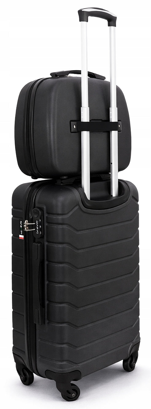 SET OF SUITCASES 2in1 TRAVEL SUITCASE ON WHEELS + CHEST GRAVITT 931 Manufacturer code 931/2w1/black