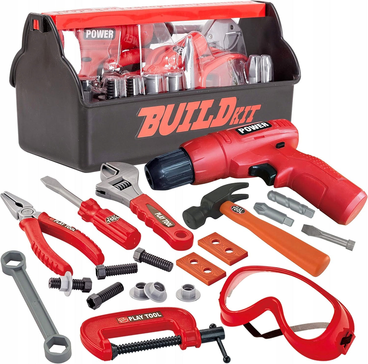 SET OF TOOLS FOR CHILDREN CONSTRUCTION TOOLS WITH SUITCASE GIFT 19 ELEMENT