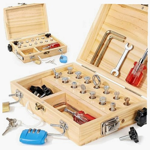 SET OF TOOLS FOR CHILDREN MONTESSORI WOODEN WORKSHOP 3+ FOR GIFT
