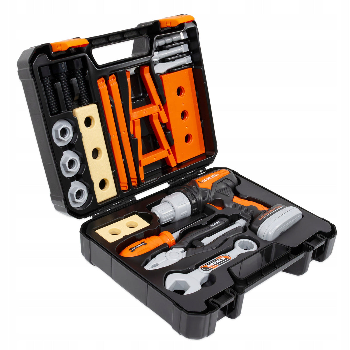 SET OF TOOLS IN A SUITCASE FOR CHILDREN SCREWDRIVER BATTERY OPERATED SCREWDRIVER 22 EL Packaging status original