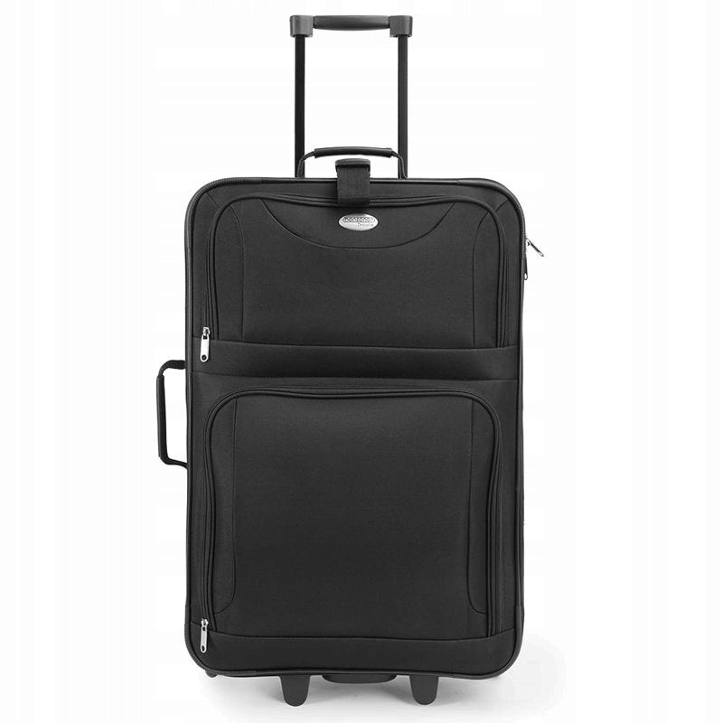 SET OF TRAVEL SUITCASES LARGE MEDIUM SMALL BLACK Model 101607