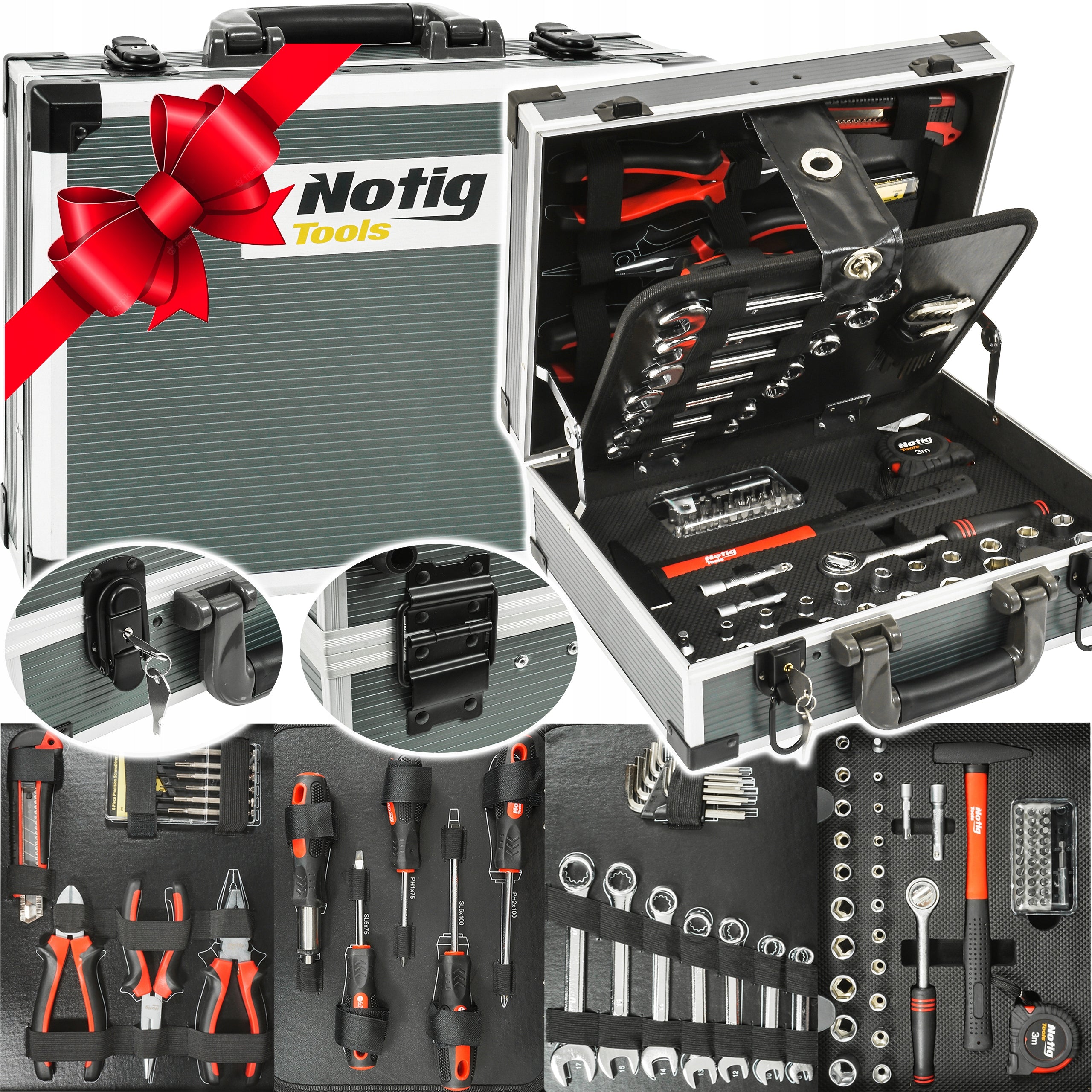 SET OF WRENCH TOOLS 90 EL TOOL CASE WRENCHES SCREWDRIVERS Manufacturer code N4803