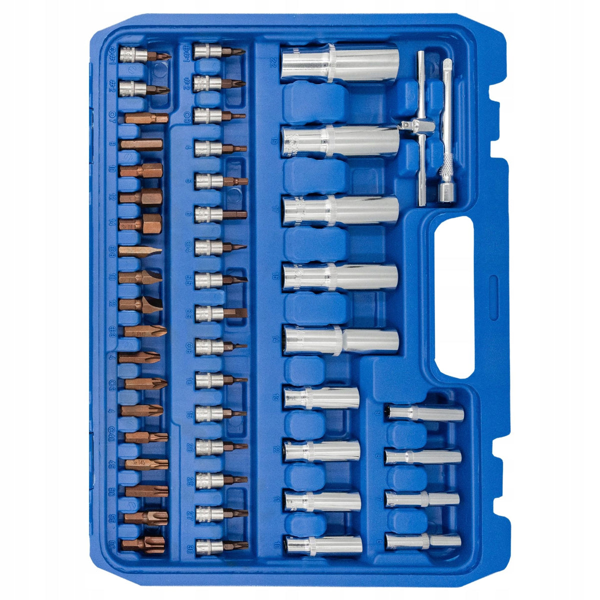 SET OF WRENCH TOOLS LARGE Tool box Tools BAUHUS 108 Strong Manufacturer code klucze nasadowe narzędzia