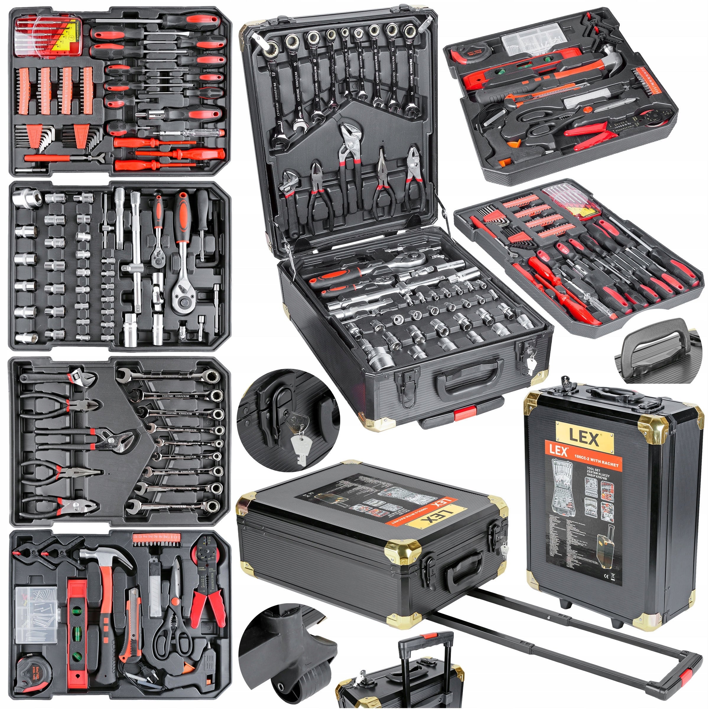 SET OF WRENCHES CAP BIT TOOL CASE SUPER LARGE SET XL