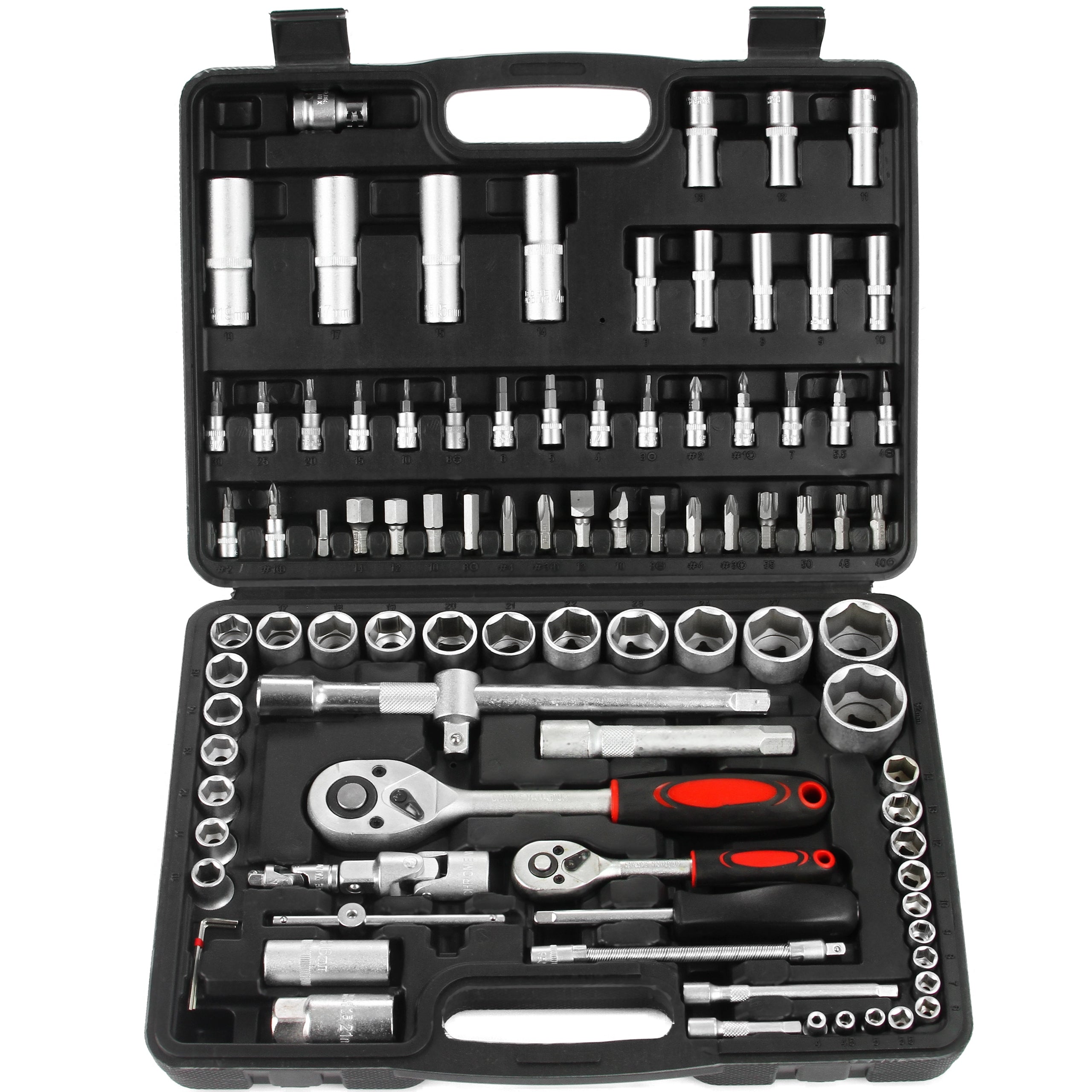 SET OF WRENCHES SOCKET WRENCHES BITS 94EL TOOL CASE 1/4 1/2 8-32 Manufacturer code M58210C