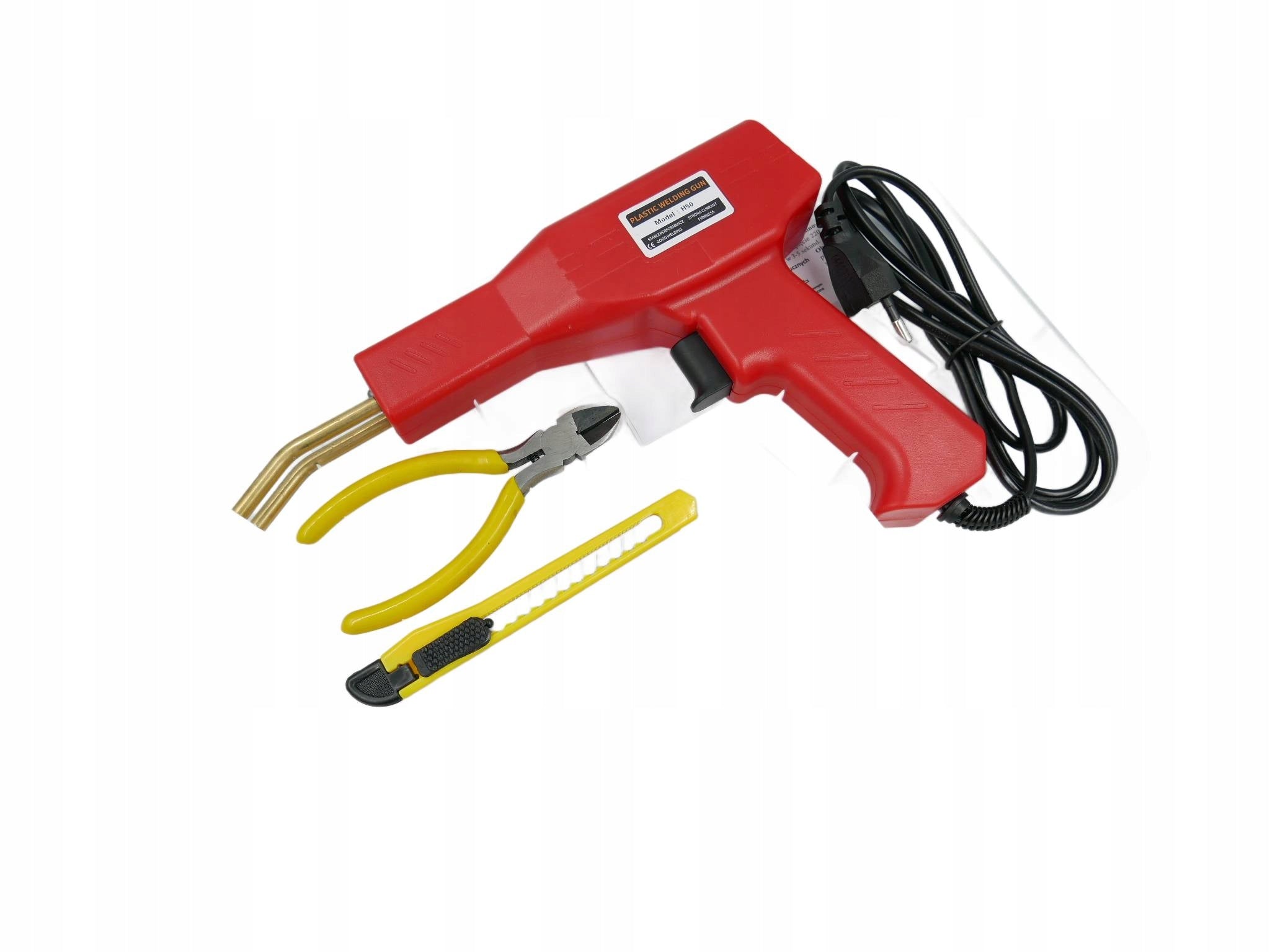 SET PLASTIC WELDING MACHINE STAPLER WELDING MACHINE 200 STAPLES CLIPPERS HIGH POWER Manufacturer code E01797