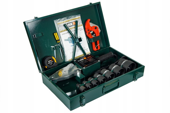 SET PP PVC PIPE WELDING MACHINE + 7 DIES 16-63mm SHEARS SUITCASE BLACK Brand Black
