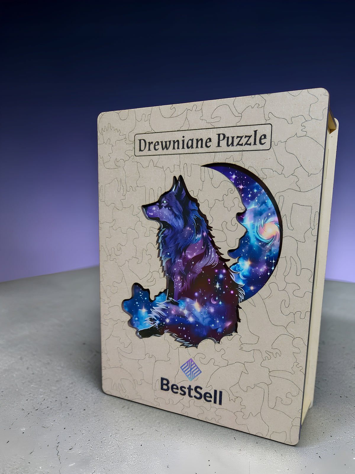 SET PUZZLE WOODEN WOLF - 3D PUZZLE WITH WOOD PUZZLE FOR CHILDREN Manufacturer code Drewniane Puzzle BestSell 3D Wilk Wolf
