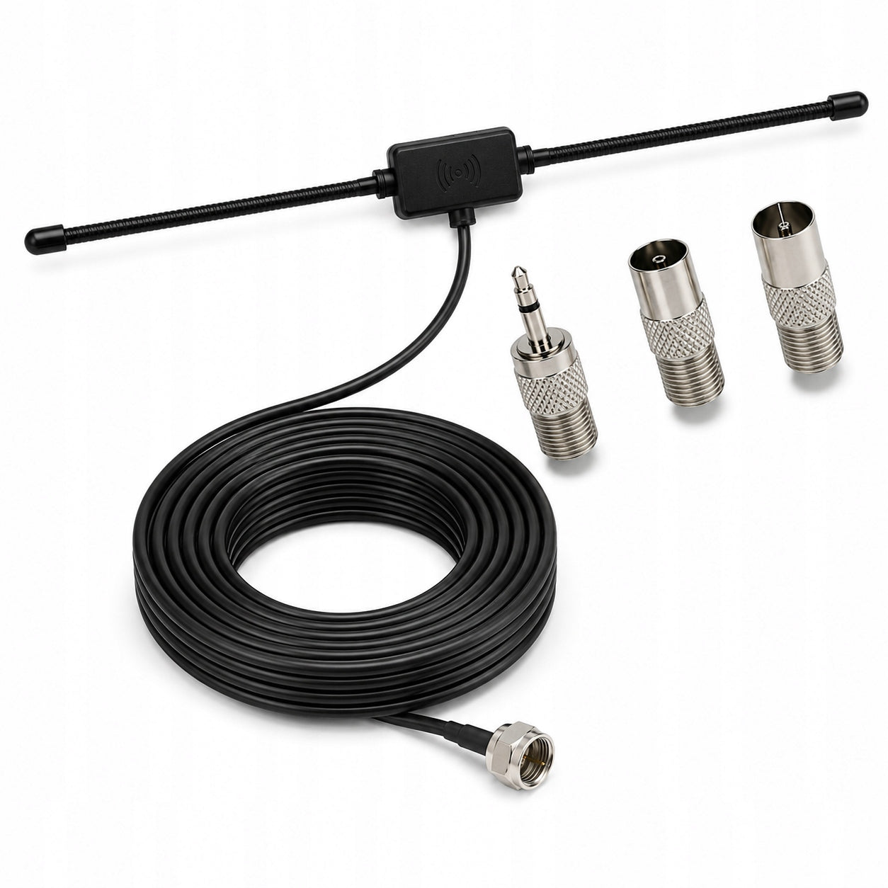 SET RADIO ANTENNA DAB FM DIPOLE 75 OHM PLUG F CABLES WITH A LENGTH OF 3 M Manufacturer code AN1