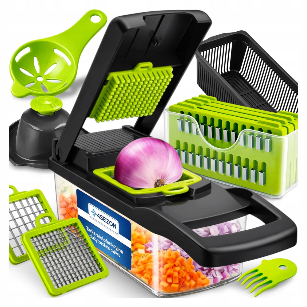 SET SLICER GRATER MULTIFUNCTIONAL FOR VEGETABLES FRUIT CHEESE SHREDDER 14in1