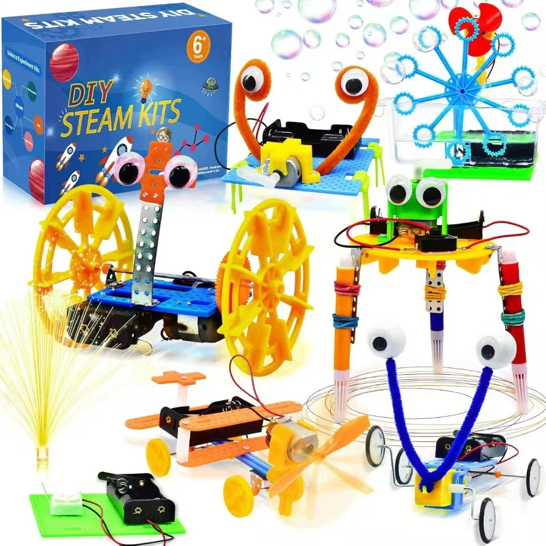 SET SMALL ELECTRONICS EXPERIMENTS TOY ROBOT CAR ELECTRICIAN 7z1