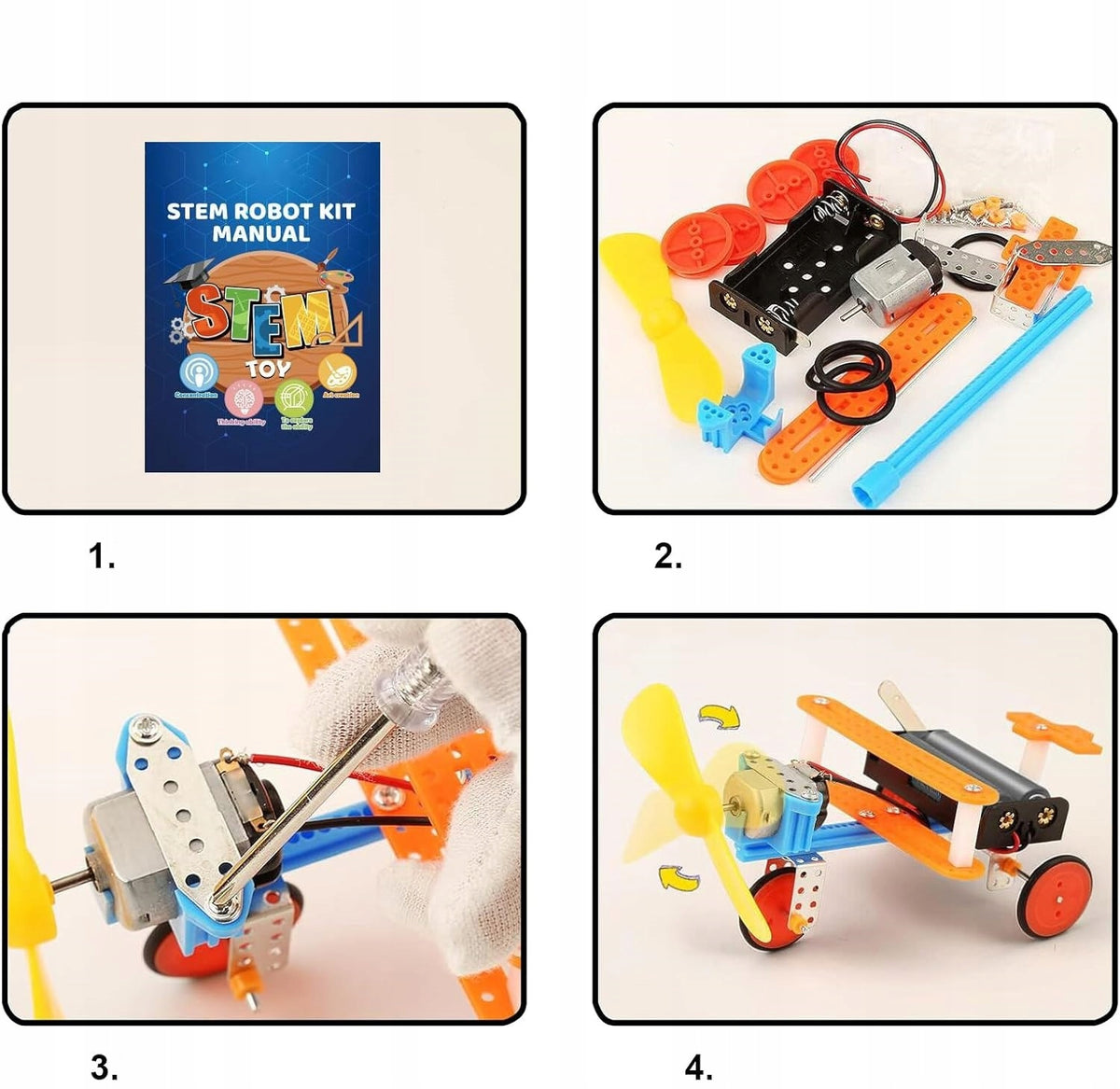 SET SMALL ELECTRONICS EXPERIMENTS TOY ROBOT CAR ELECTRICIAN SCIENCE Manufacturer code 5 ZESTAWÓW STEM DLA DZIECI