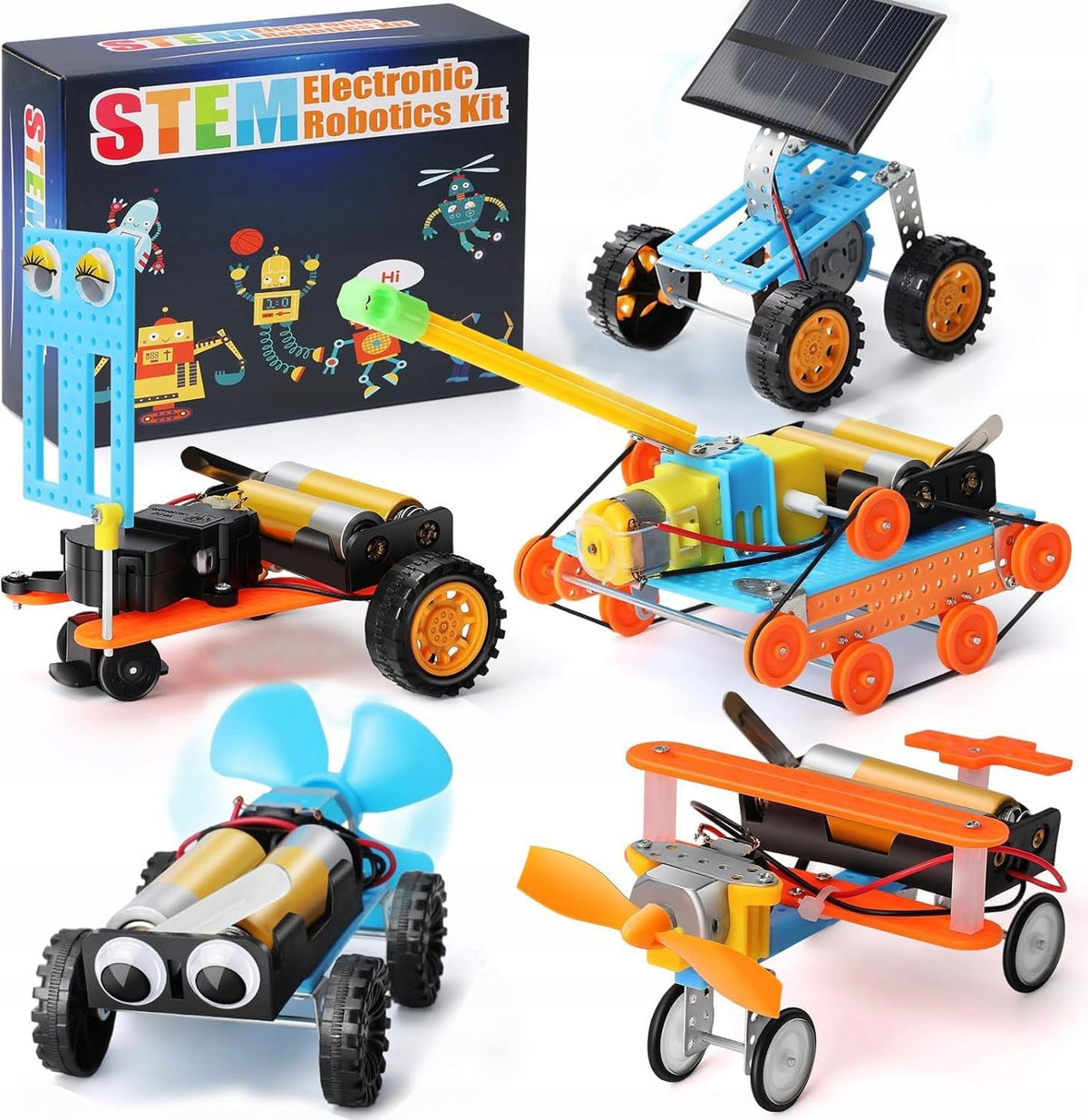 SET SMALL ELECTRONICS EXPERIMENTS TOY ROBOT CAR ELECTRICIAN SCIENCE