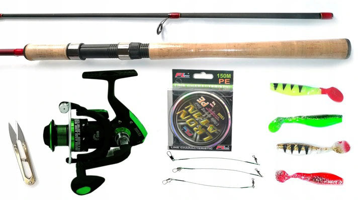 SET SPINING REEL PIKE ZANDER FREEBIES