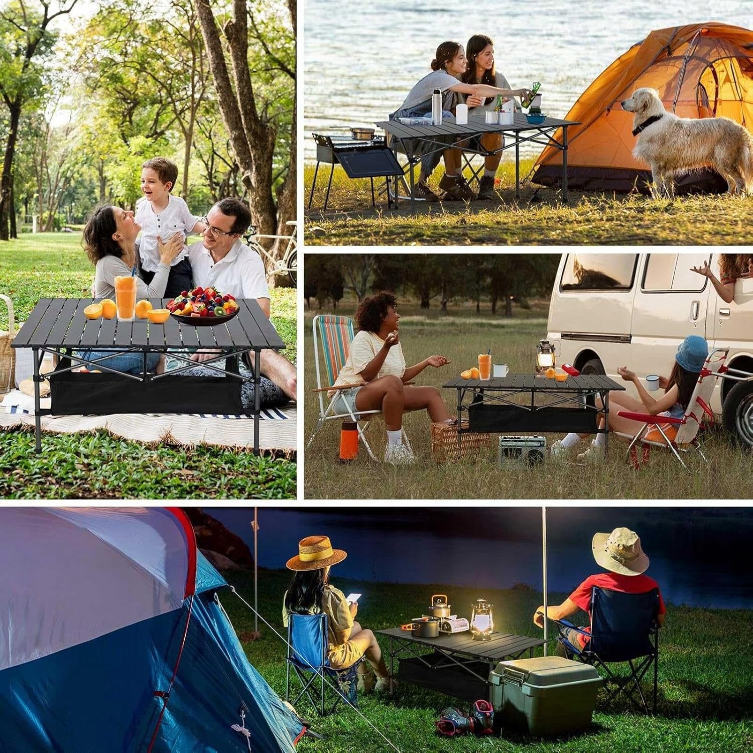 SET TABLE 96CM OUTDOOR TOURIST FOLDING CAMPING WITH BAG Packaging status original