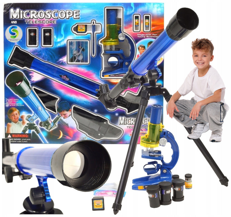SET TELESCOPE AND MICROSCOPE FOR CHILDREN EDUCATIONAL SET 2IN1 TELESCOPE TRIPOD Brand Stator