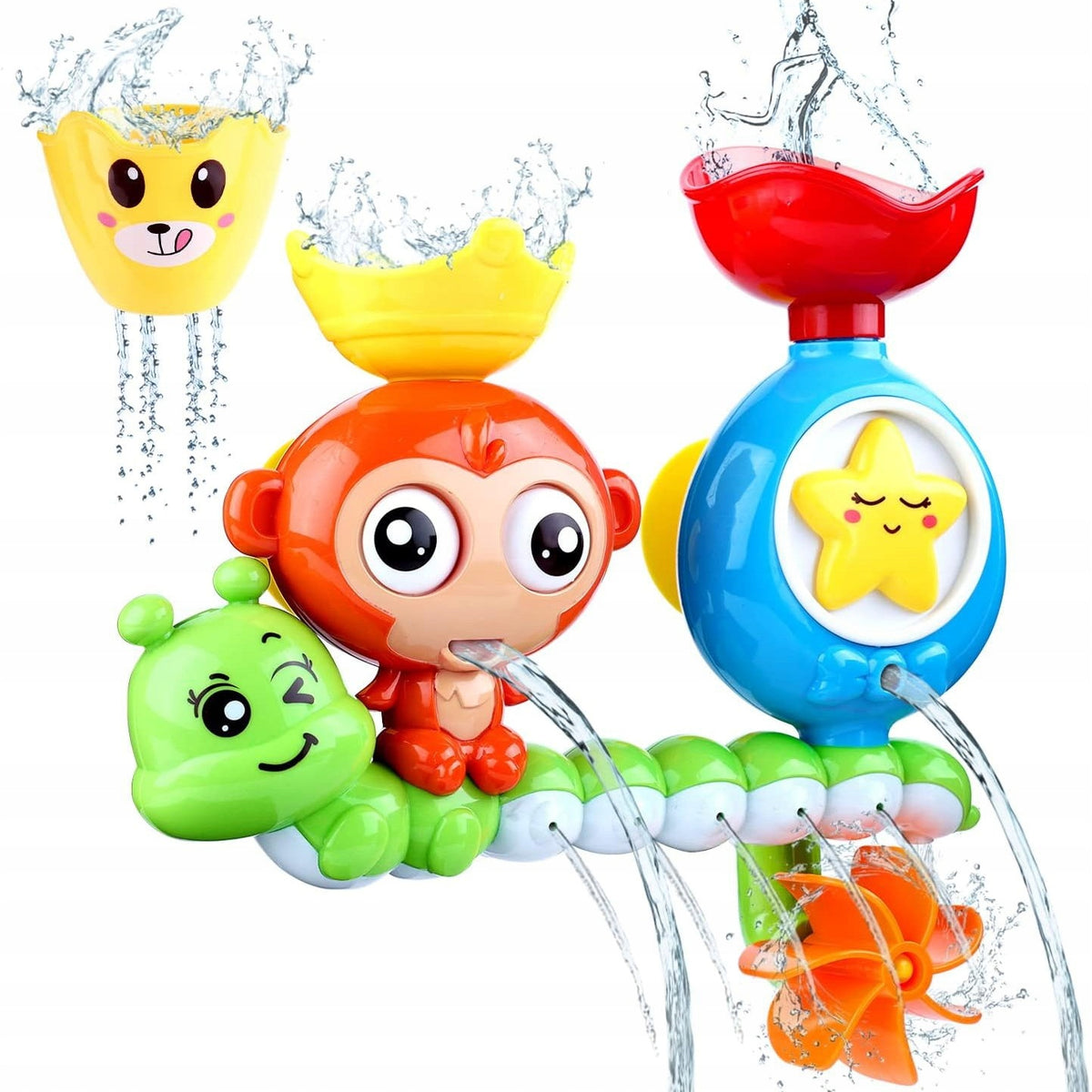 SET WATER TOY FOR BATH MONKEY + CUP WOOPIE BABY