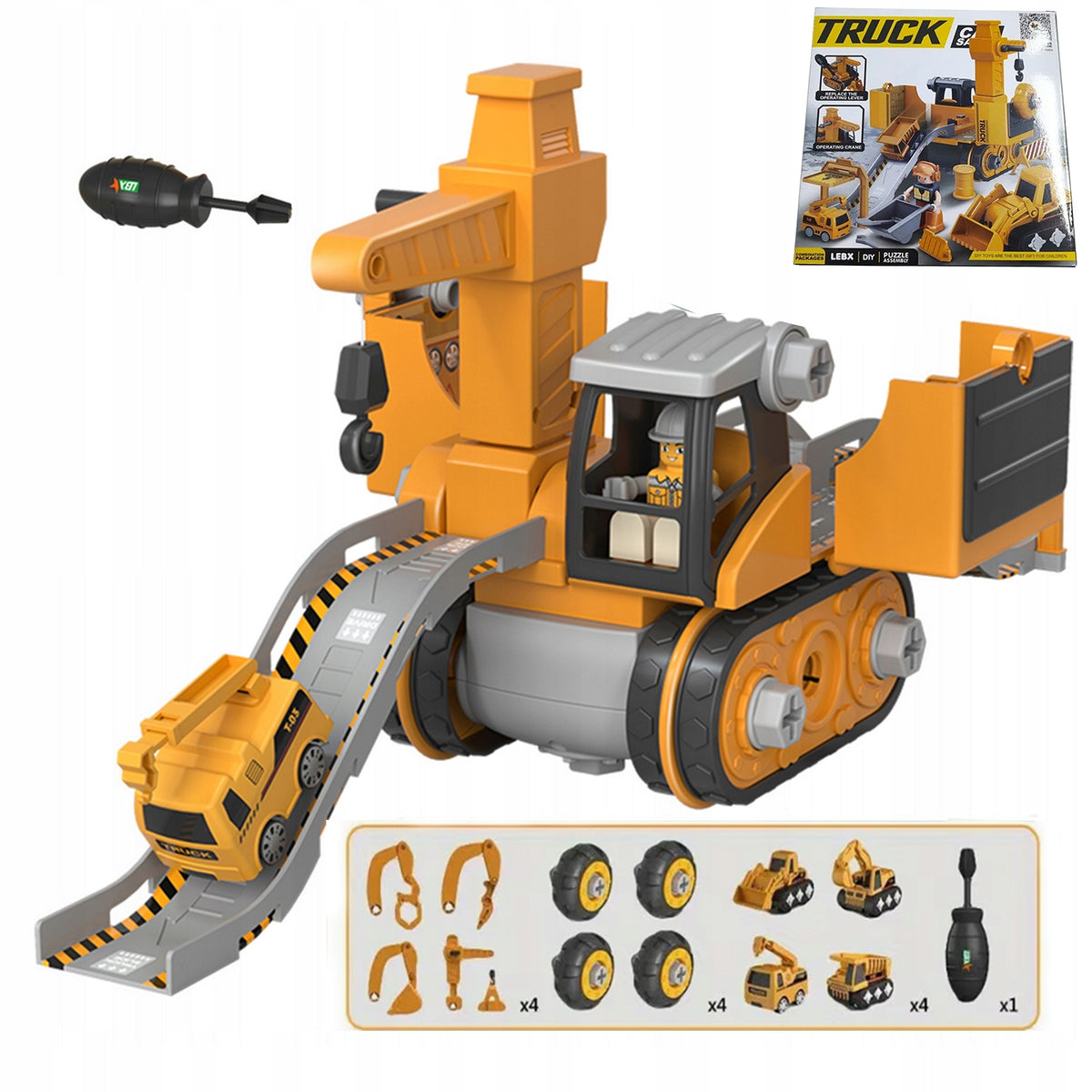 SET XL FOR TWISTING 4IN1 UNSCREWING CRANE EXCAVATOR TRACK SLIDE Brand no brand