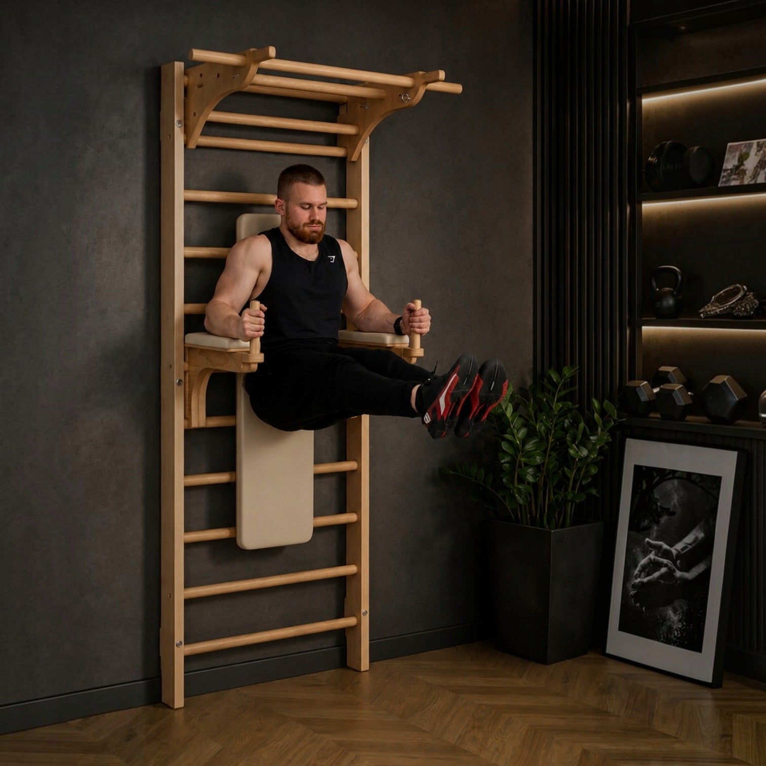 SET gymnastic ladder PREMIUM ONMAX BALANCE MAX + LUXO STATION Beige Manufacturer code ZBMiLUXO-N