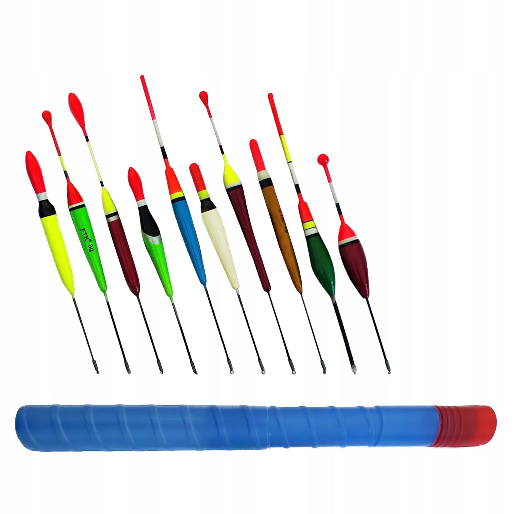 SET of Floats with BALSA - 10 pcs. + tube + lead + rubber bands + hooks 100 pcs. Brand no brand