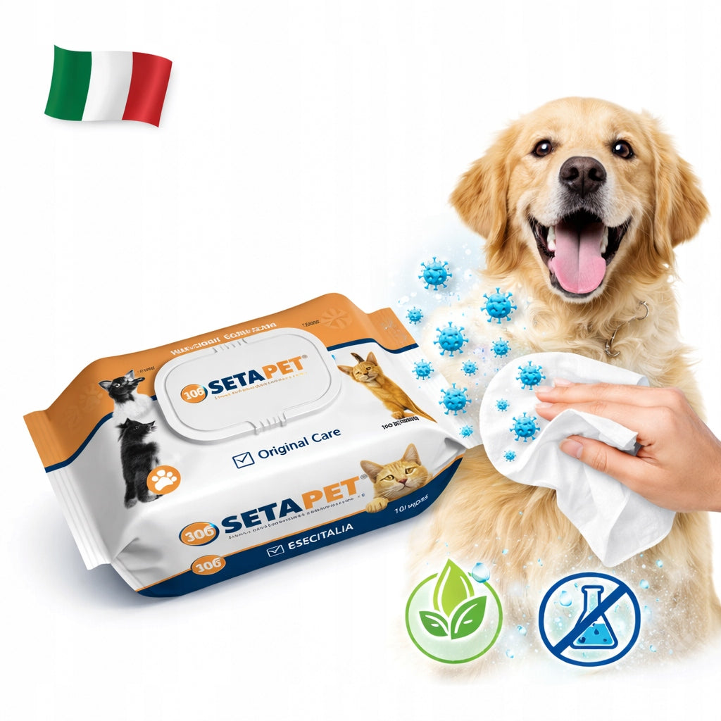 SETAPET wet wipes with chlorhexidine for cat dog PREMIUM 100pcs.