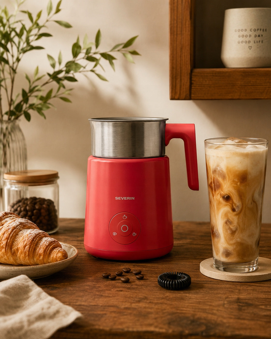 SEVERIN SM 3595 Induction Milk frother 400 ml 500W Spuma Lite RED Manufacturer code SM 3595