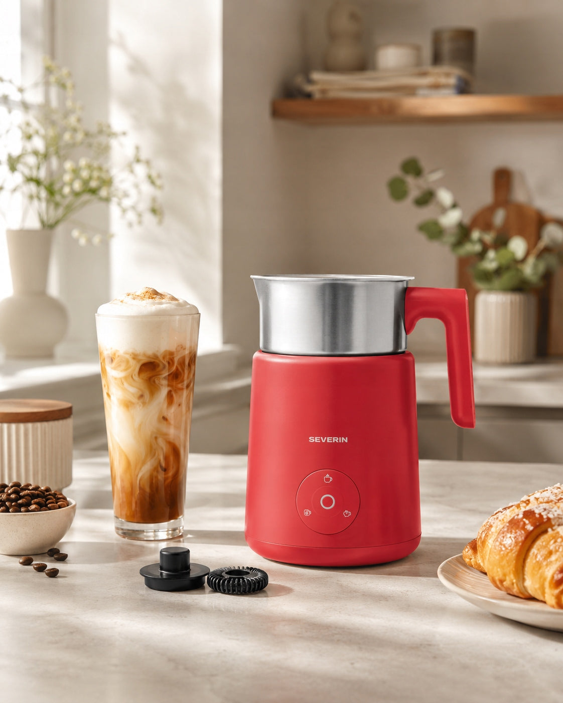 SEVERIN SM 3595 Induction Milk frother 400 ml 500W Spuma Lite RED Packaging status original