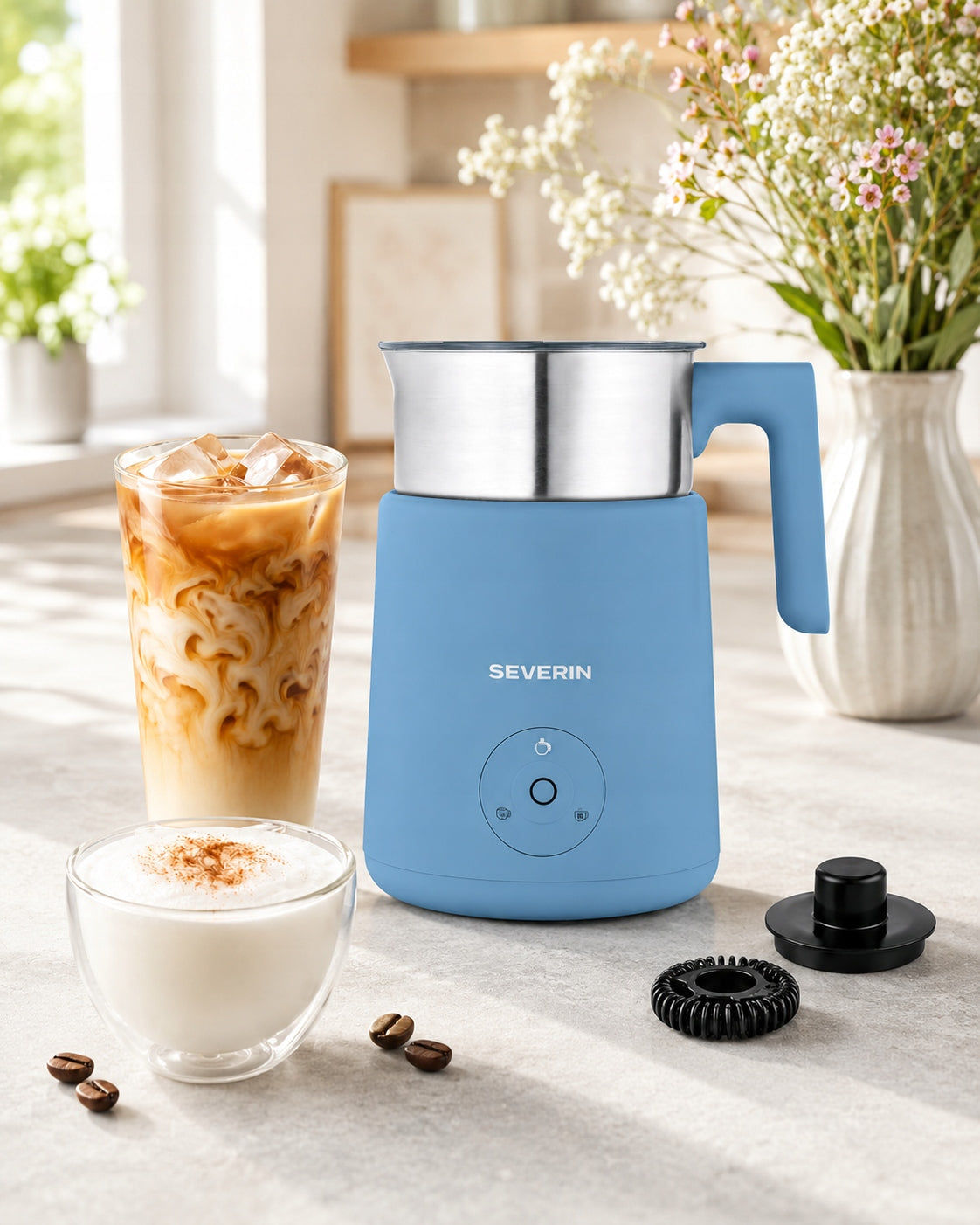 SEVERIN SM 3596 induction milk frother 400 ml 500W Spuma Lite BLUE Packaging status original