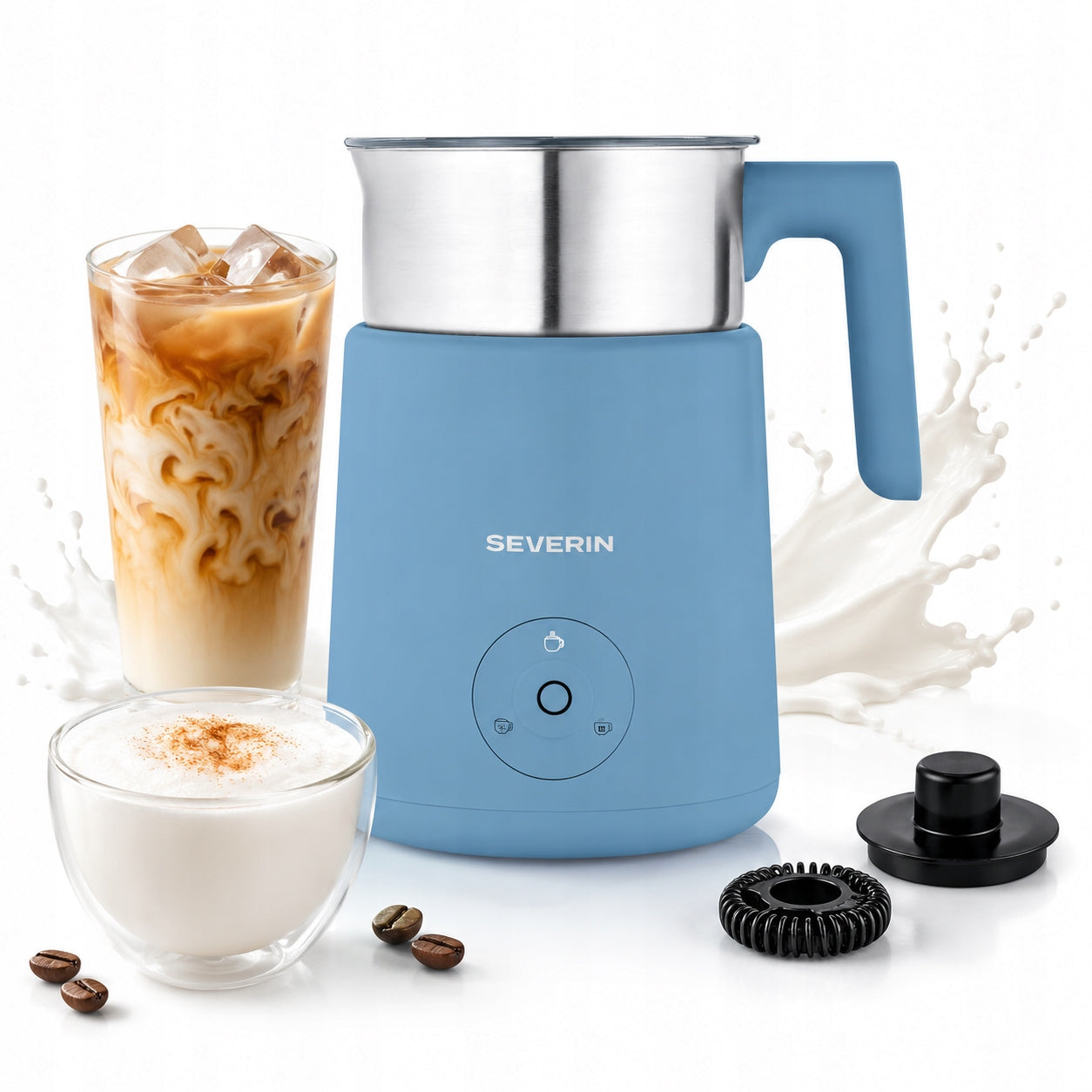 SEVERIN SM 3596 induction milk frother 400 ml 500W Spuma Lite BLUE