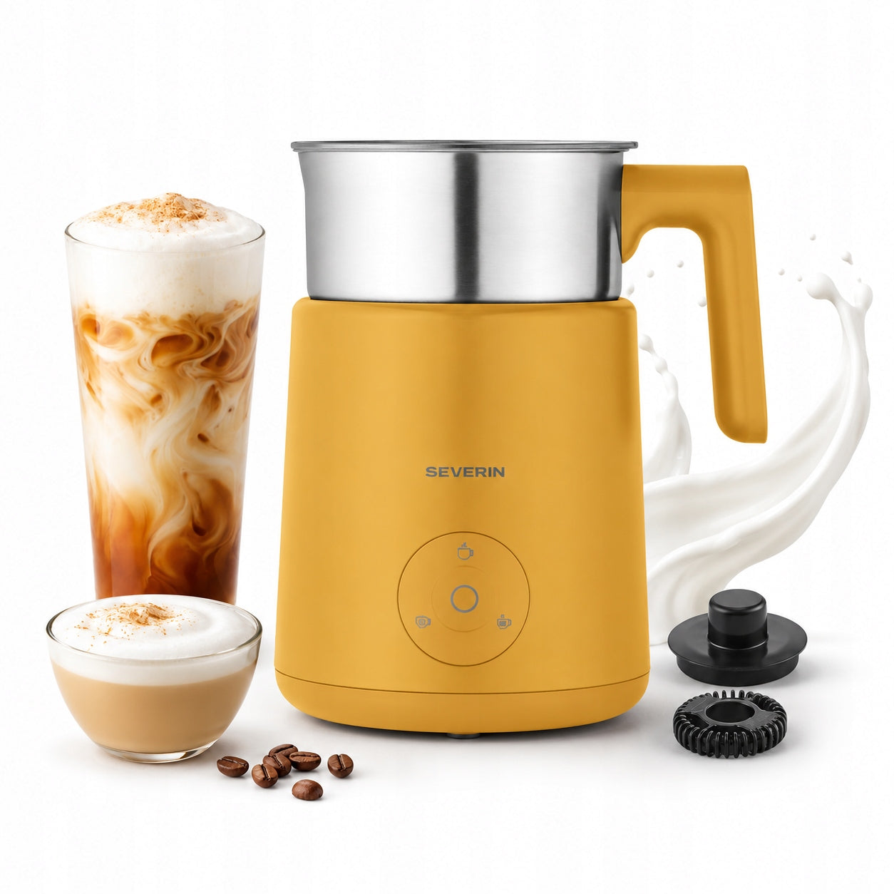 SEVERIN SM 3597 induction milk frother 400 ml 500W Spuma Lite yellow