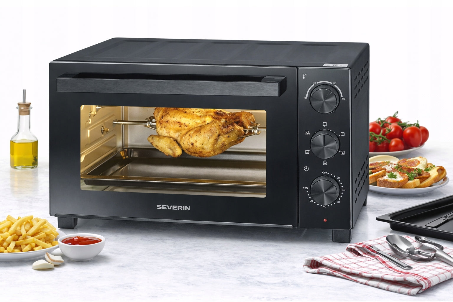 SEVERIN TO 2075 Oven and Toaster 30L 1600W Thermocouple Timer