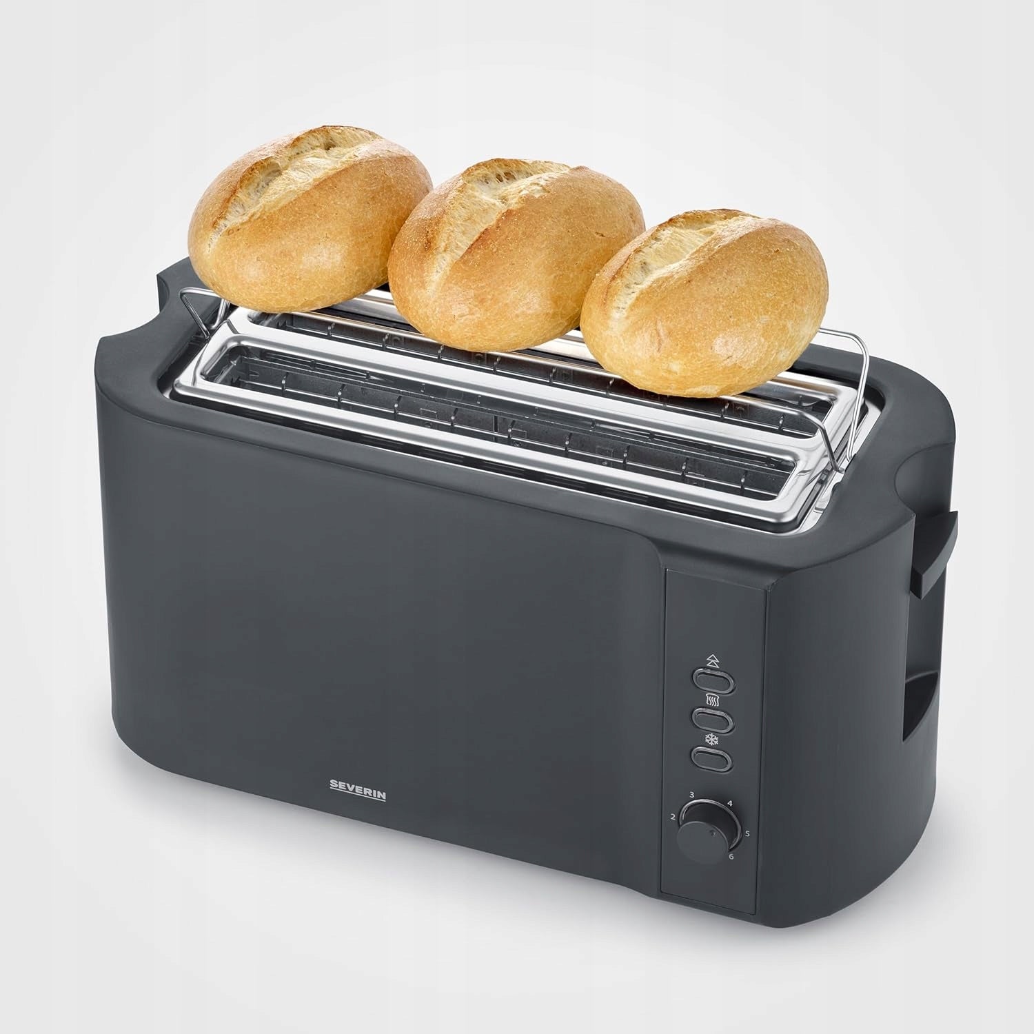 SEVERIN TOASTER FOR 4 TOASTS AT 2591 BLACK 400 IN ADJUSTABLE HEATING LEVELS Manufacturer code AT2591