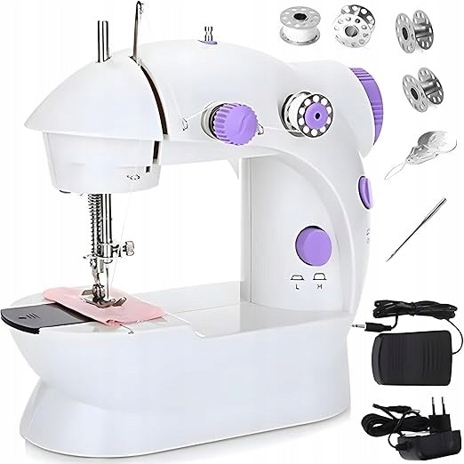 SEWING MACHINE FOR CHILDREN PORTABLE MINI SET AKCESORIA LEARNING TO SEW