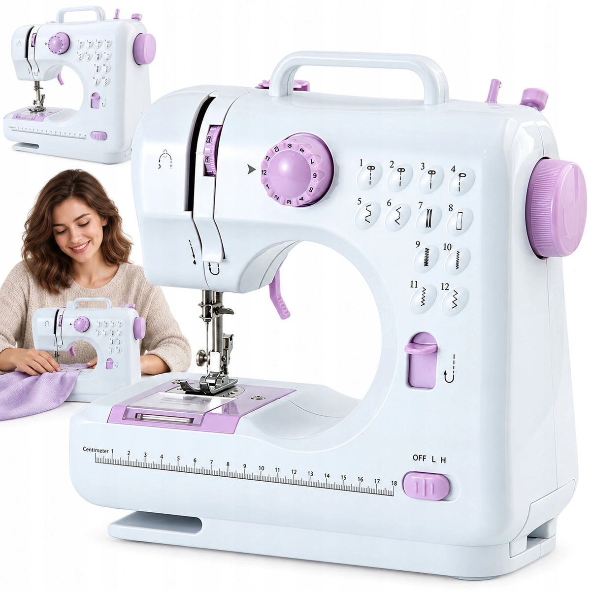 SEWING MACHINE FOR HOME USE 12 STITCH PEDAL POWER SUPPLY LIGHTING