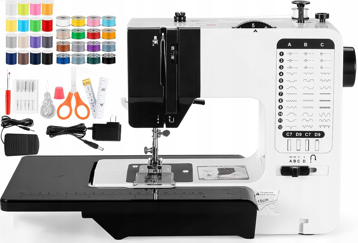 SEWING MACHINE HOME MECHANICAL SOLID 38 PROGRAMS 738-38 + FREEBIES Brand Zosudull