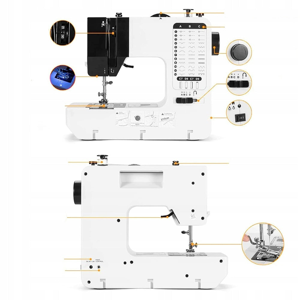 SEWING MACHINE HOME MECHANICAL SOLID 38 PROGRAMS 738-38 + FREEBIES Brand no brand