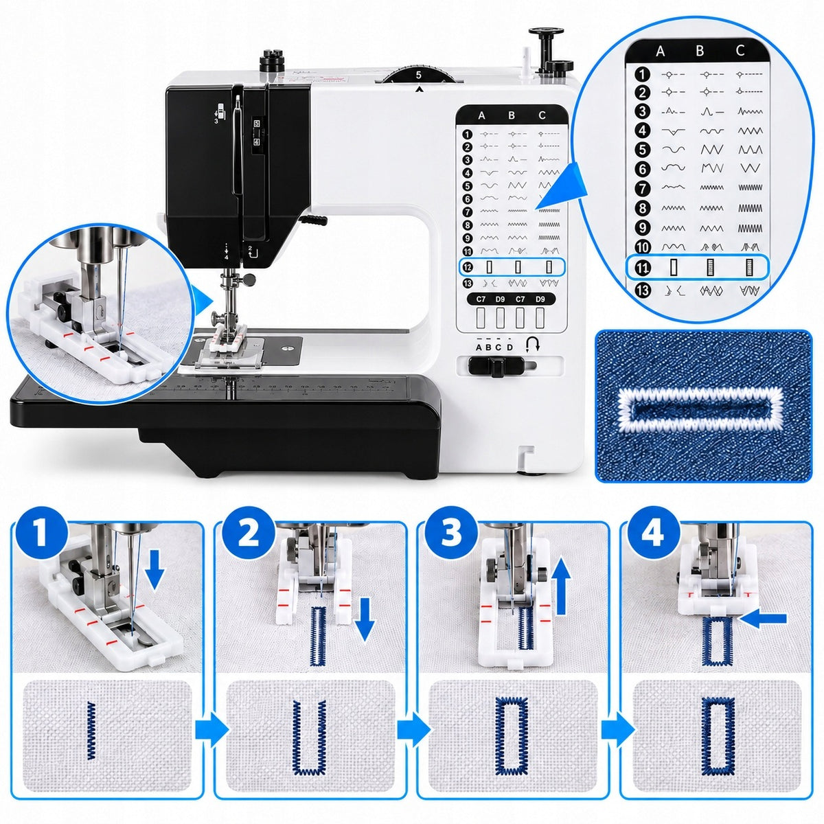 SEWING MACHINE HOME MECHANICAL SOLID 38 PROGRAMS 738-38 + FREEBIES Manufacturer code Ukicra 738
