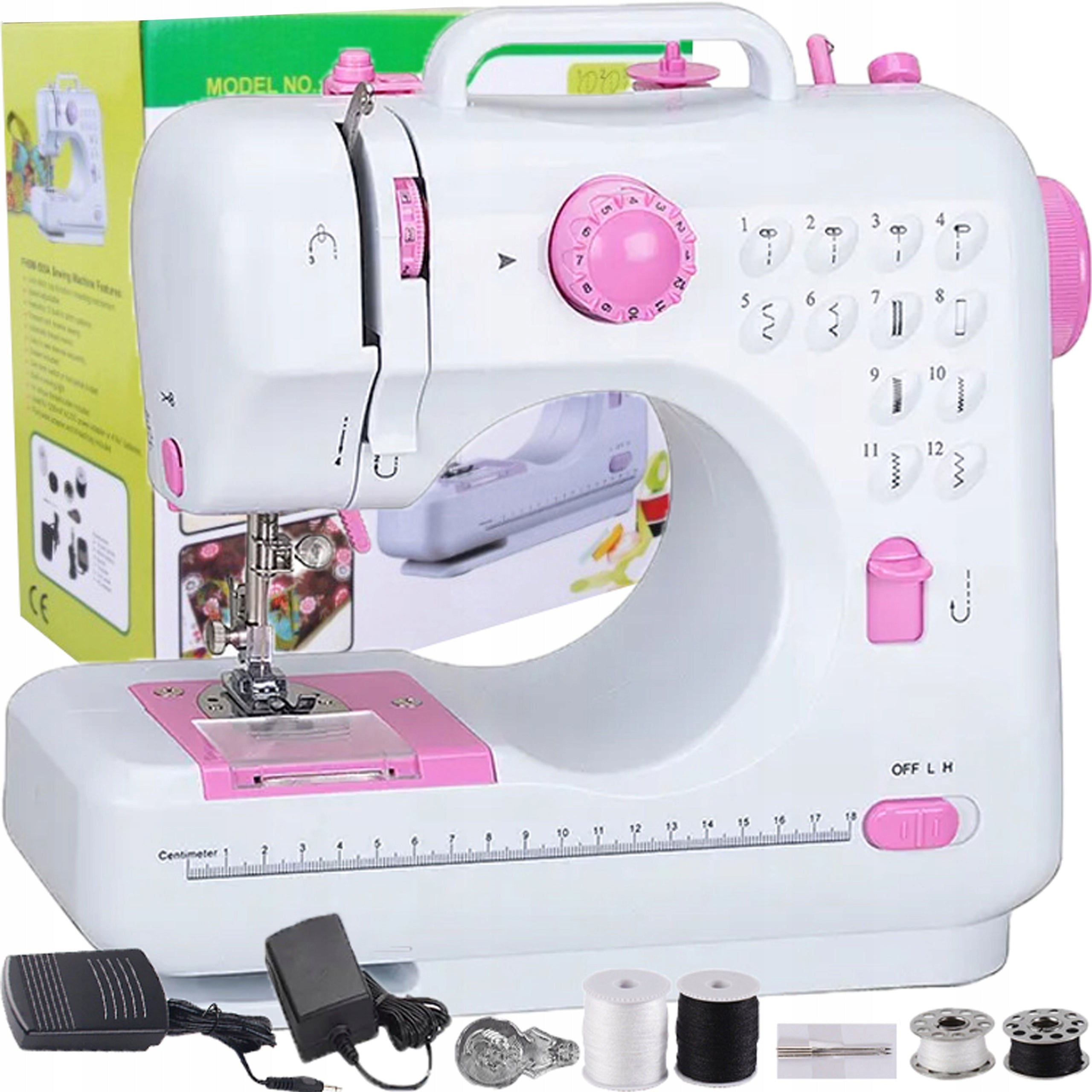 SEWING MACHINE MINI PORTABLE MECHANICAL 12 STITCHES ACCESSORIES + FREEBIES