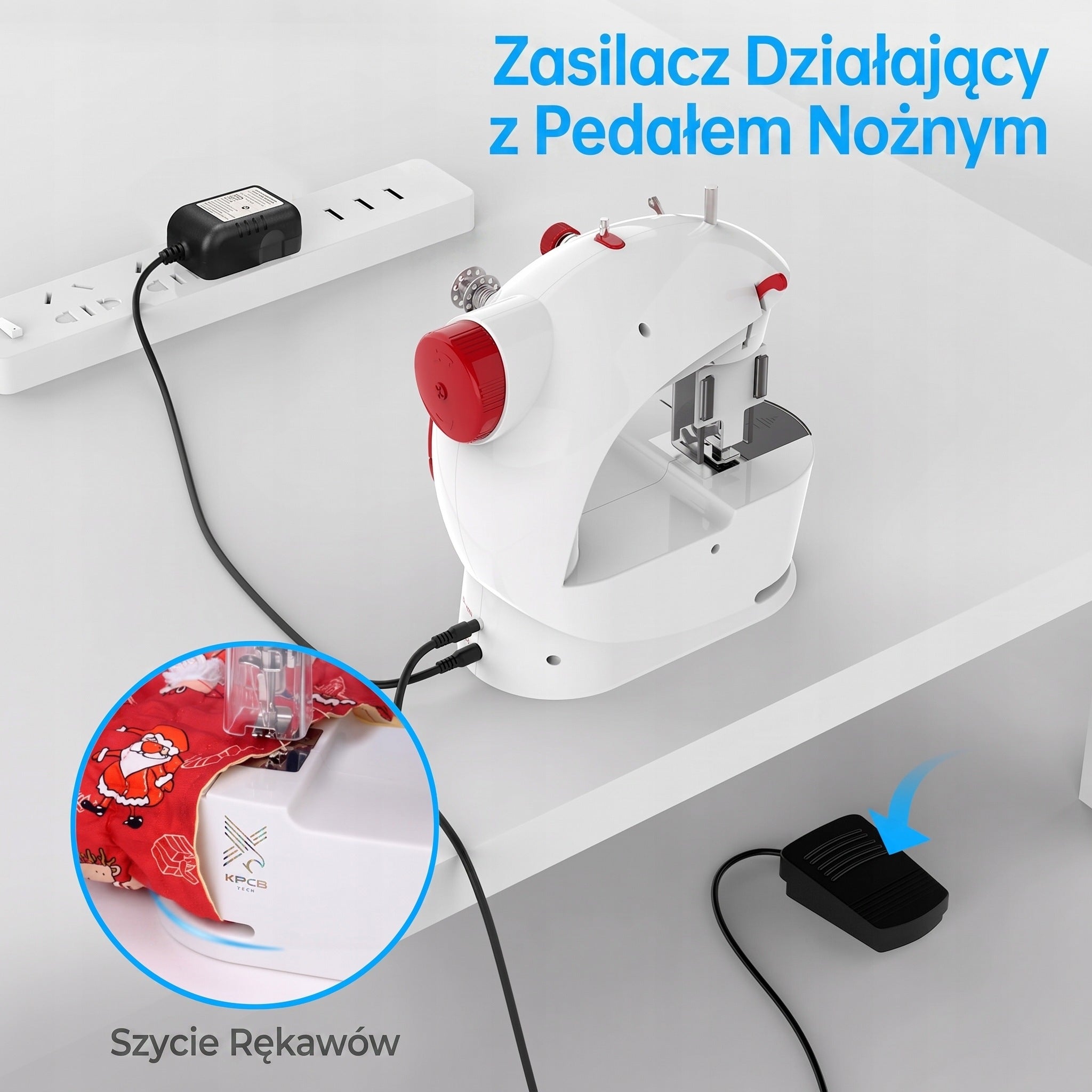 SEWING MACHINE MINI SMALL PEDAL Stitch PORTABLE Needle Guard Packaging status original