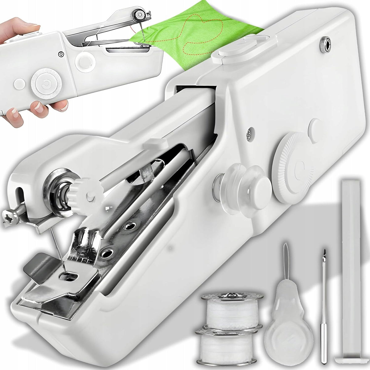 SEWING MACHINE PORTABLE MINI MACHINE EASY TO OPERATE WITH 3 SPOOLS