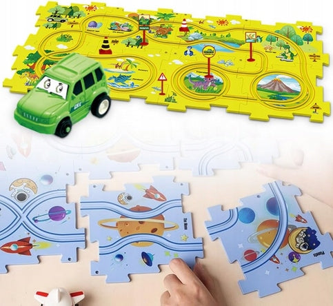 SGILE RailCar puzzle track for vehicles 15 elements educational toy 3+ EAN (GTIN) 9004151052544