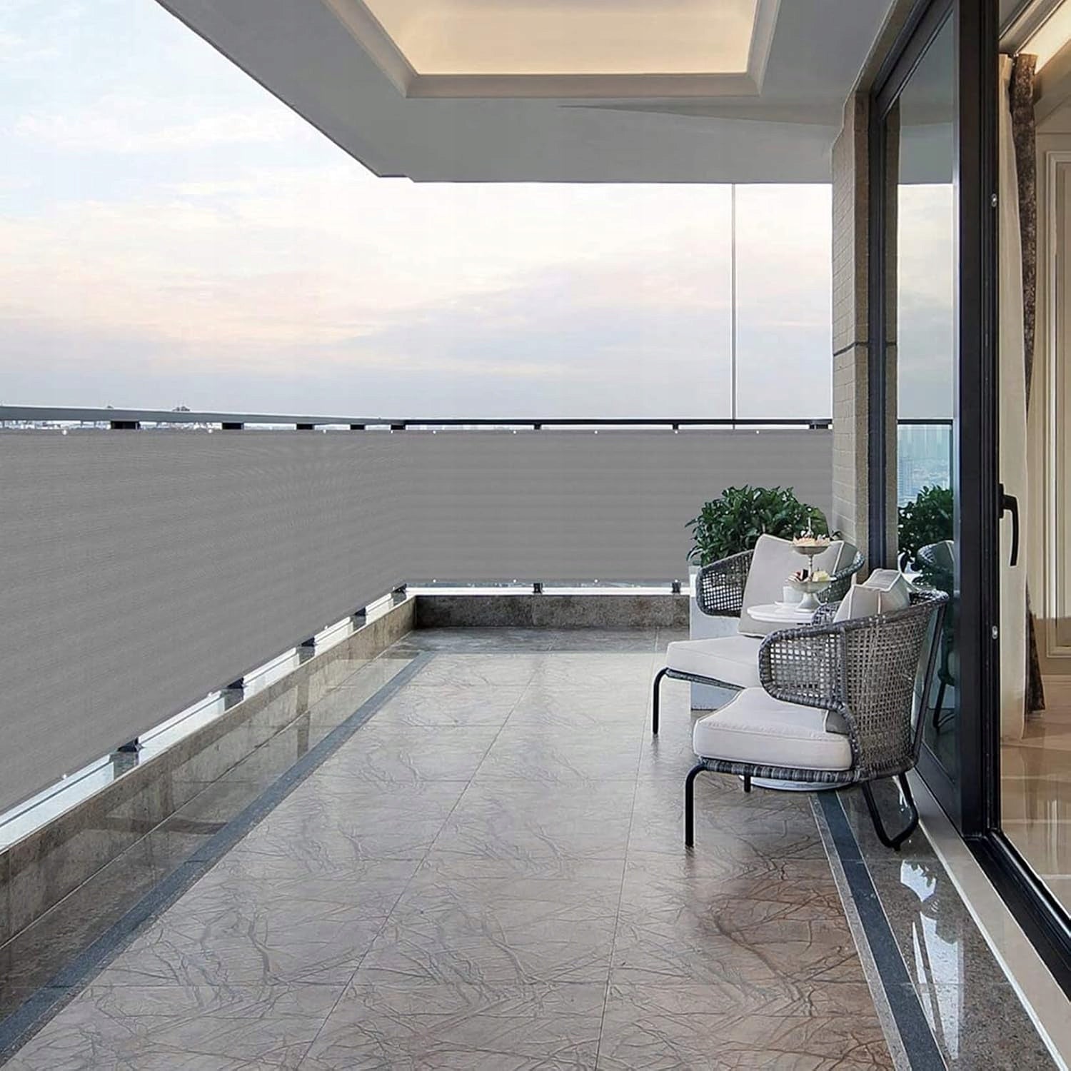 SHADING BALCONY COVER 95% FOR BALCONY TERRACE FENCE GARDEN MAT 6m GREY Packaging status original