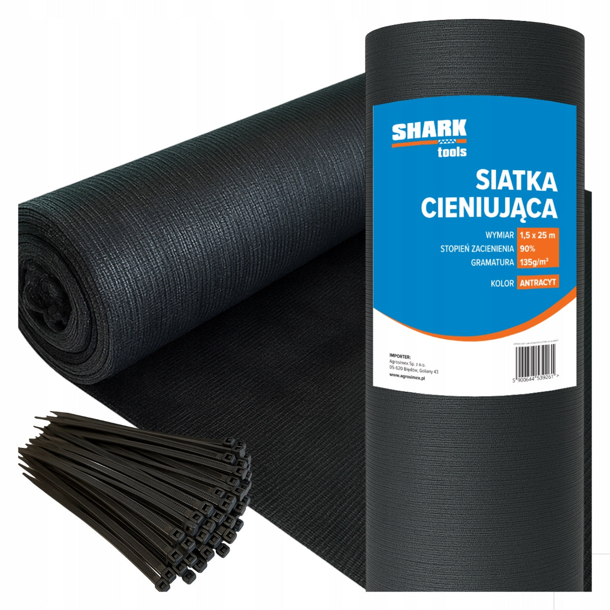 SHADING MESH 1,5x25m 90% FENCE COVER BALCONY ANTHRACITE