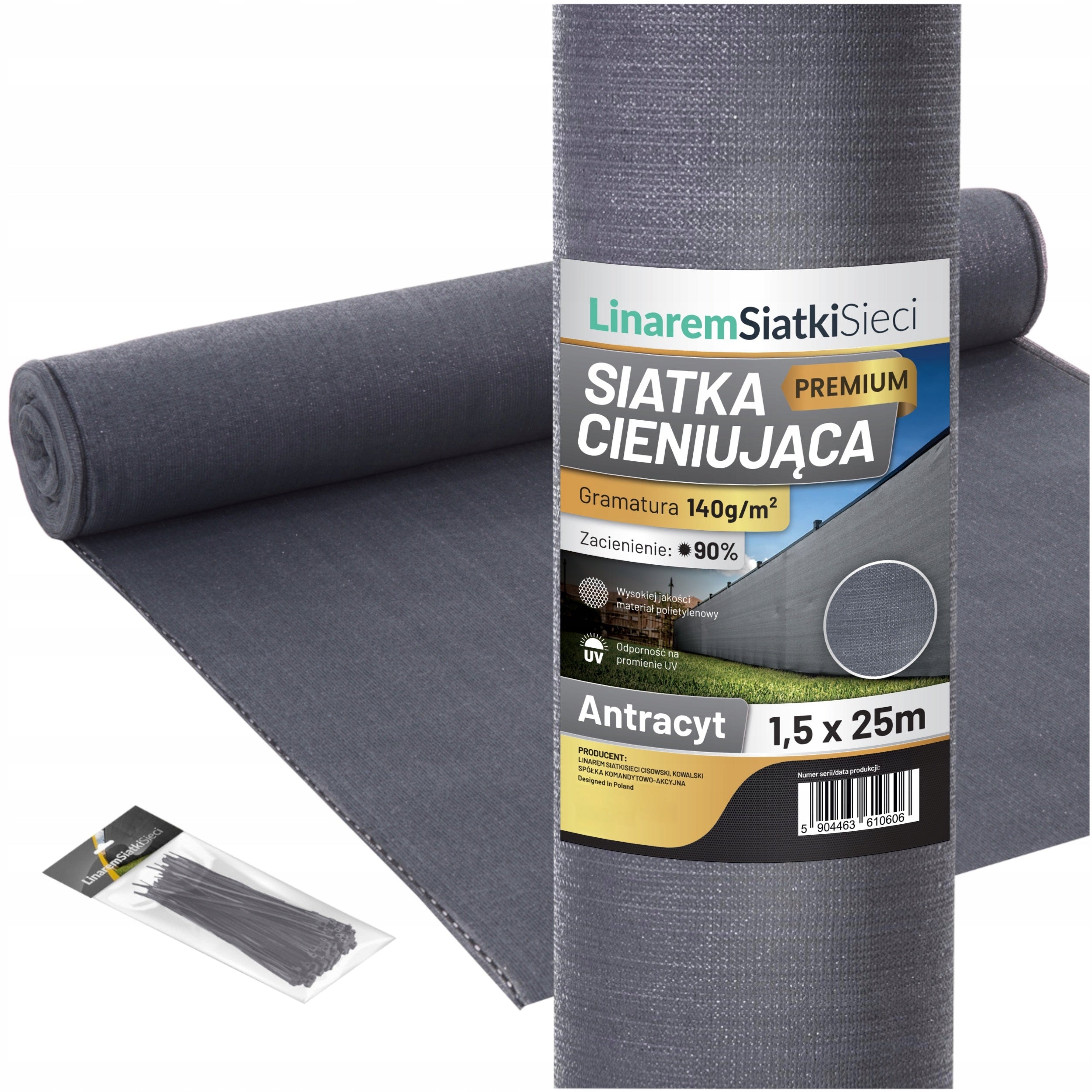 SHADING MESH 1,5x25m MASKING 90% COVER FENCE MAT +UV