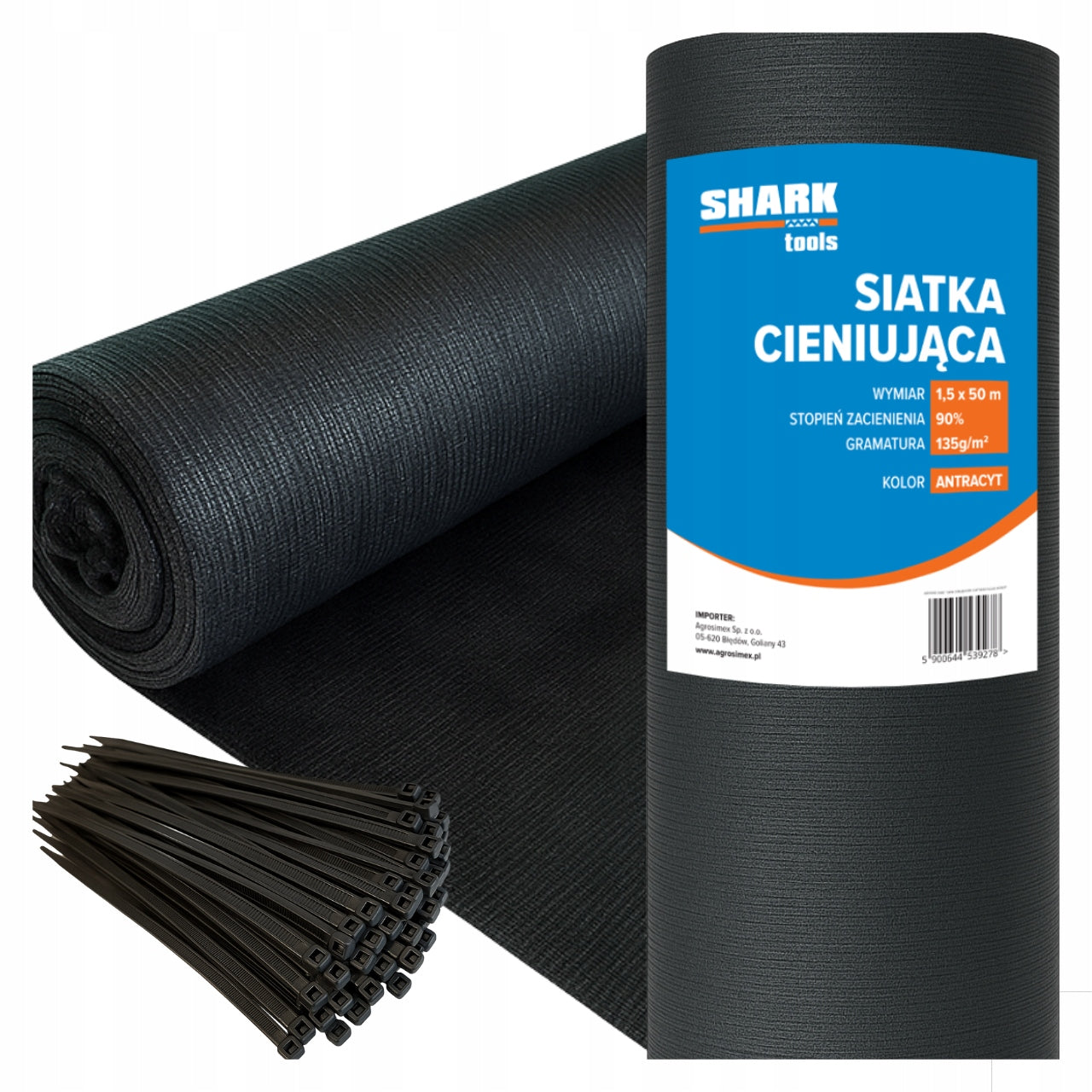 SHADING NET FOR FENCE MASKING FENCE MAT 90% 1,5X50m ANTRCYTOWA