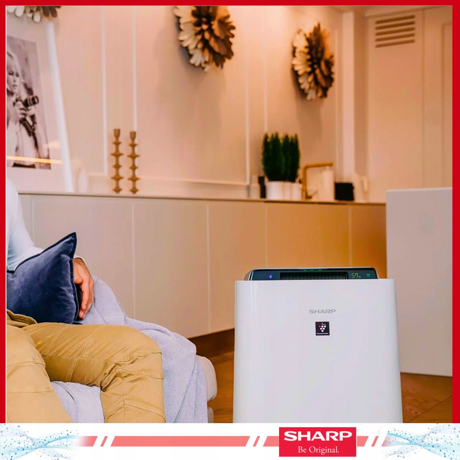 SHARP Air Purifier Humidifier Ionizer UA-HD50E-L Allergy Health Packaging status original