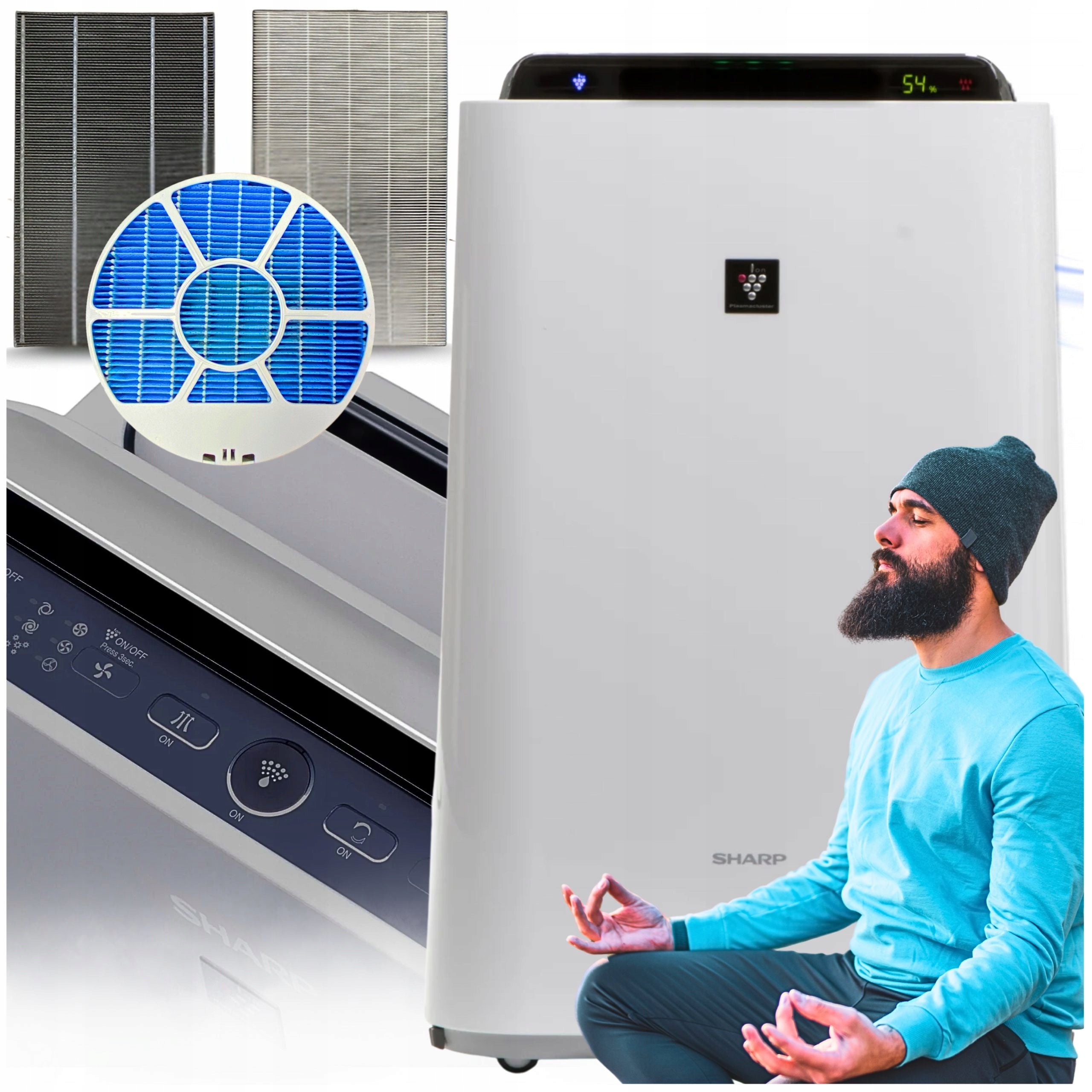 SHARP Air Purifier Humidifier Ionizer UA-HD50E-L Allergy Health