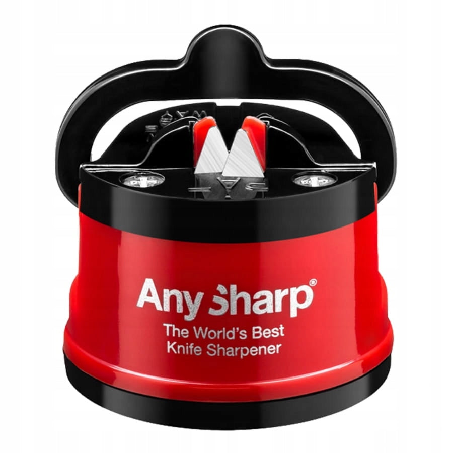 SHARPENER AnySharp classic red with suction cup for kitchen knives