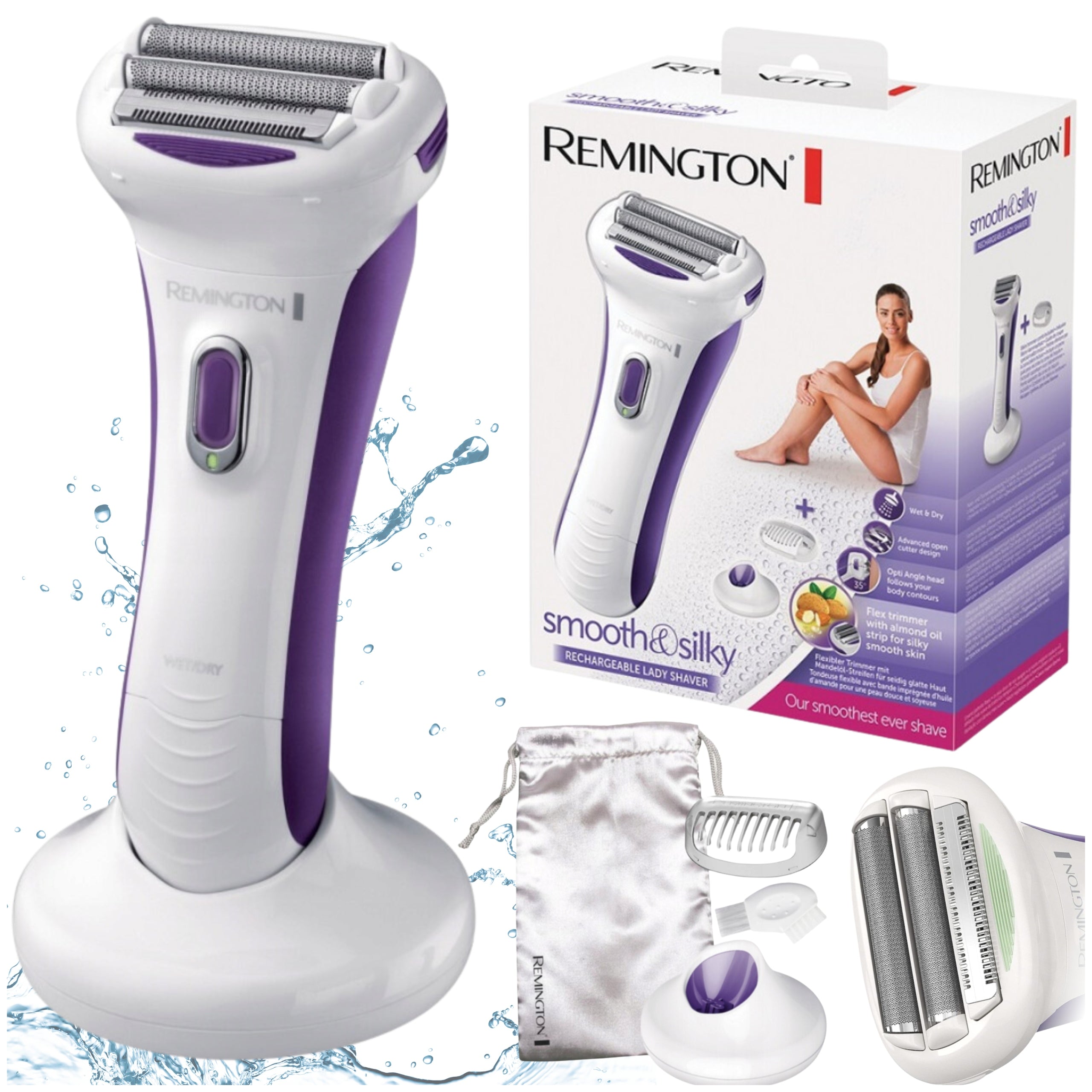 SHAVER REMINGTON BODY HAIR LEGS INTIMATE PLACES BIKINI WET AND DRY